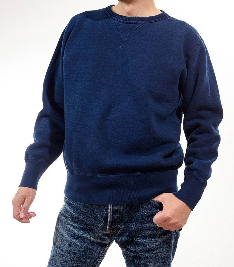 SGC001ID The Strike Gold Indigo Dyed LoopWheel Sweat Shirts