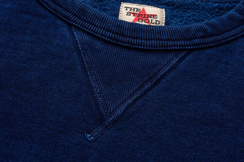 SGC001ID The Strike Gold Indigo Dyed LoopWheel Sweat Shirts