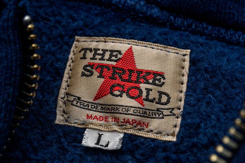 SGC004ID The Strike Gold Indigo Dyed LoopWheel Full Zip Sweat Parka