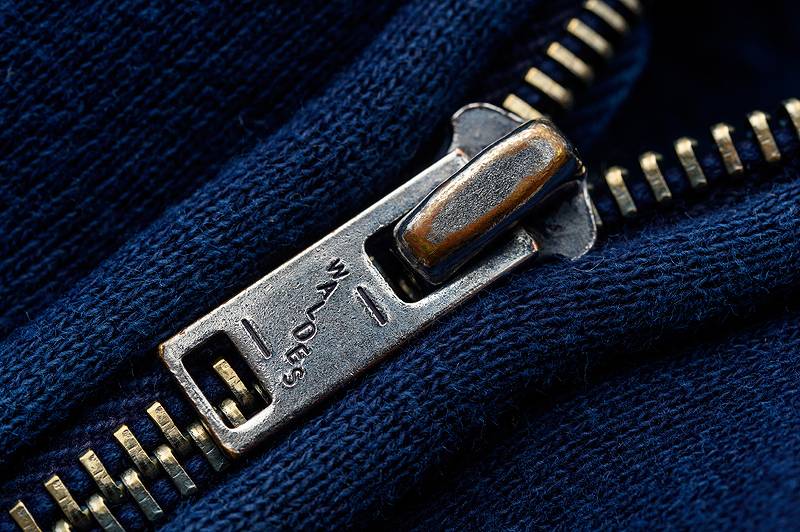 SGC004ID The Strike Gold Indigo Dyed LoopWheel Full Zip Sweat Parka