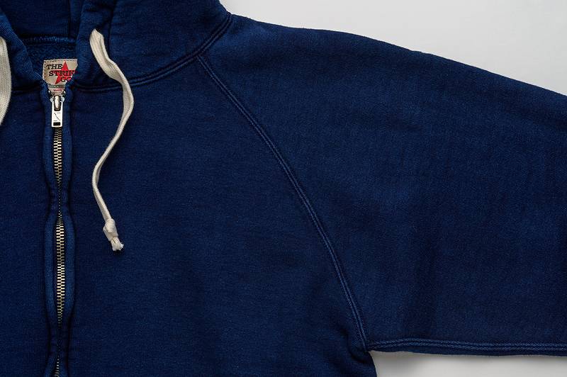 SGC004ID The Strike Gold Indigo Dyed LoopWheel Full Zip Sweat Parka