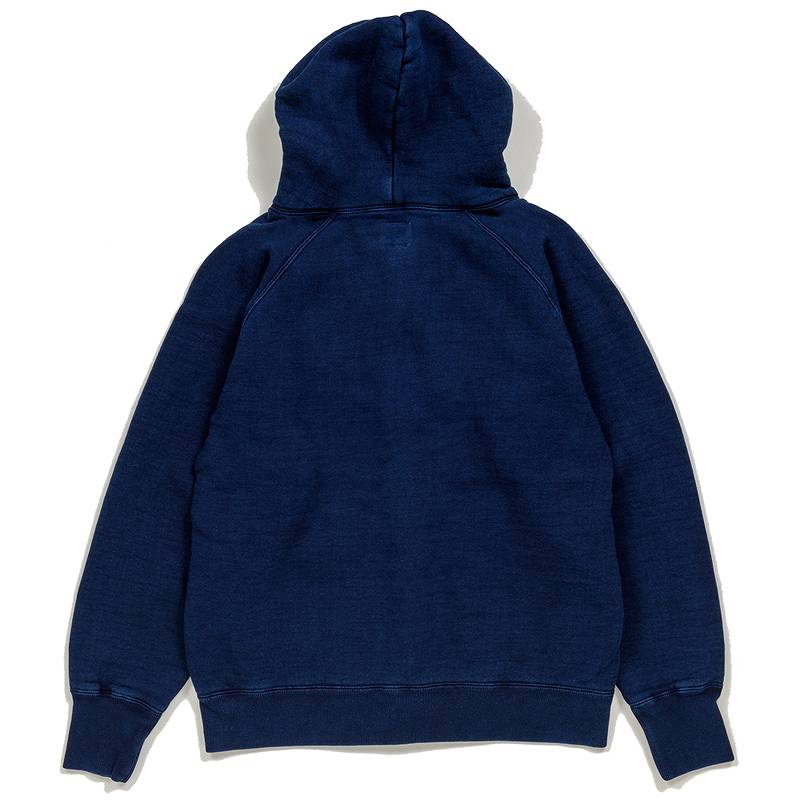 SGC004ID The Strike Gold Indigo Dyed LoopWheel Full Zip Sweat Parka