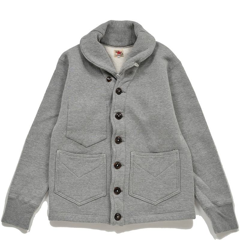 SGC009 The Strike Gold LoopWheel Shawl collar Sweat Shirt Cardigan