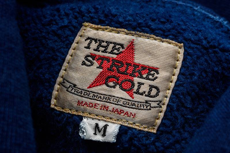 SGC009ID The Strike Gold Indigo Dyed LoopWheel Shawl collar Sweat Shirt Cardigan