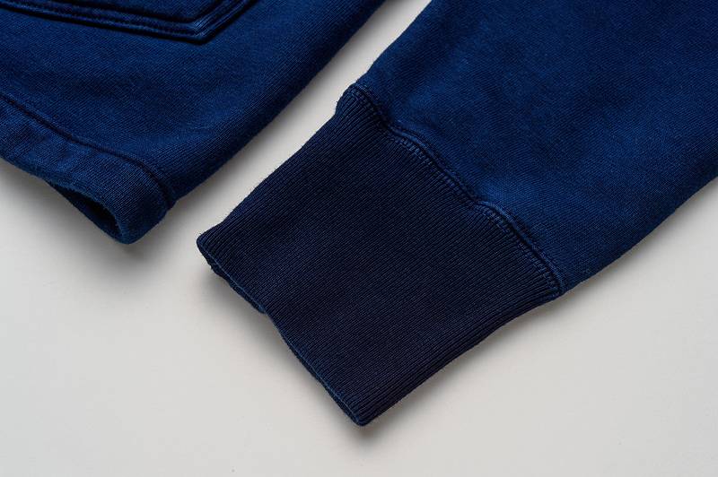 SGC009ID The Strike Gold Indigo Dyed LoopWheel Shawl collar Sweat Shirt Cardigan