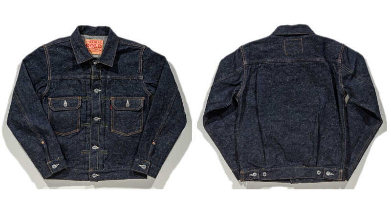 The Strike Gold SGJ50KE "Keep Earth" Natural Indigo 17oz Selvedge 50's Denim Jacket