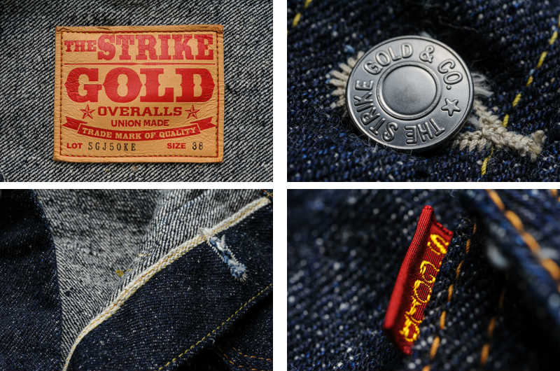 The Strike Gold SGJ50KE "Keep Earth" Natural Indigo 17oz Selvedge 50's Denim Jacket