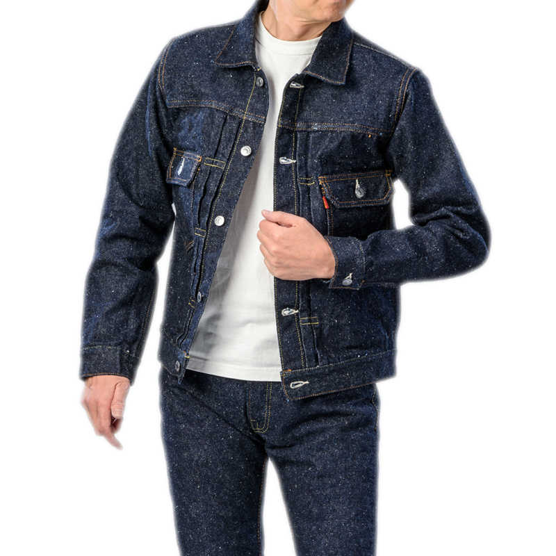 The Strike Gold SGJ50KE "Keep Earth" Natural Indigo 17oz Selvedge 50's Denim Jacket
