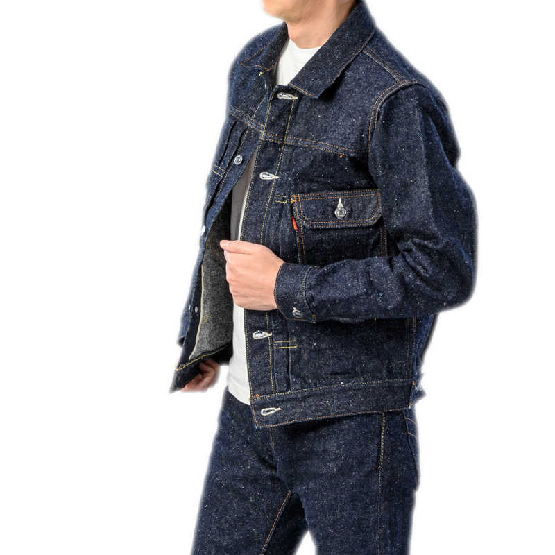 The Strike Gold SGJ50KE "Keep Earth" Natural Indigo 17oz Selvedge 50's Denim Jacket