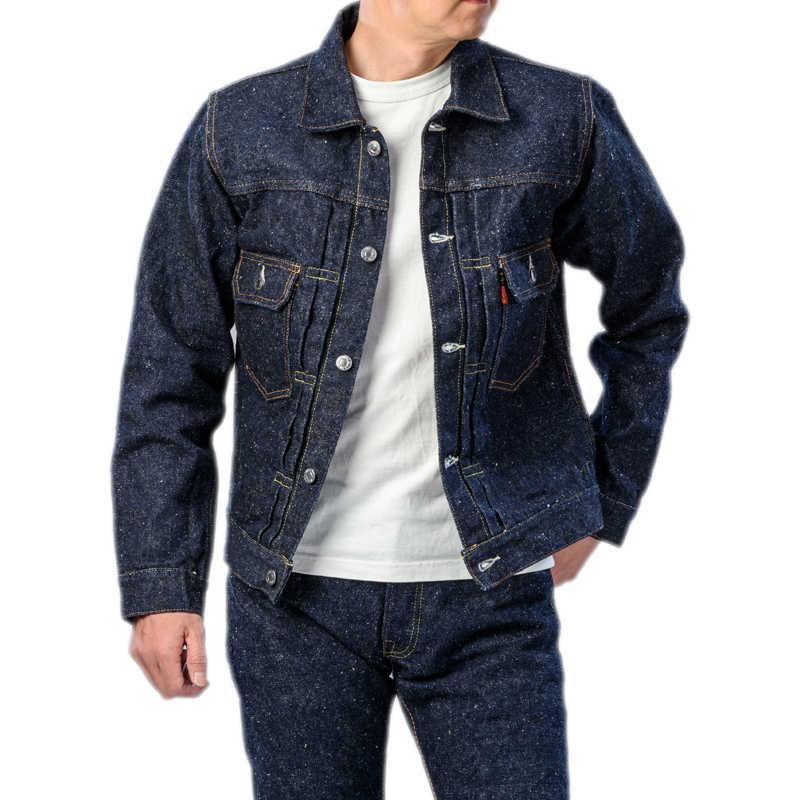 The Strike Gold SGJ50KE "Keep Earth" Natural Indigo 17oz Selvedge 50's Denim Jacket