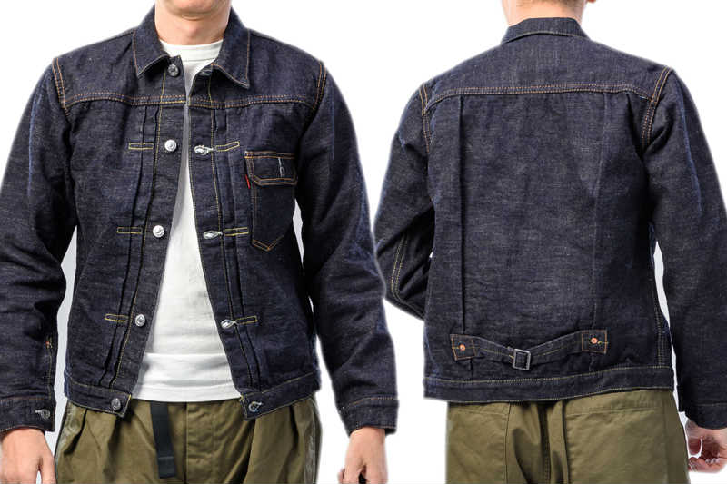 SGJ50S-1st / The Strike Gold Classic Series Right-Twill 15oz Gray Slubby Selvedge Denim 50s Denim Jacket 1st-type Later