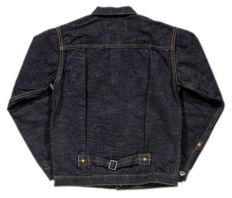 SGJ50S-1st / The Strike Gold Classic Series Right-Twill 15oz Gray Slubby Selvedge Denim 50s Denim Jacket 1st-type Later