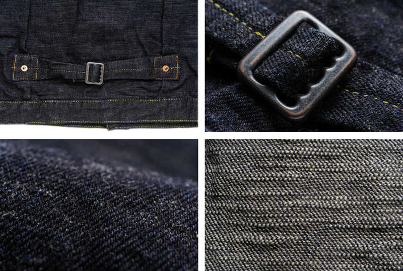 SGJ50S-1st / The Strike Gold Classic Series Right-Twill 15oz Gray Slubby Selvedge Denim 50s Denim Jacket 1st-type Later