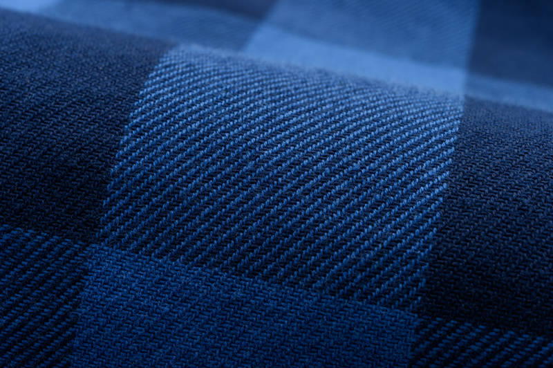 The Strike Gold SGS018 Flannel Check Work Shirt - Indigo