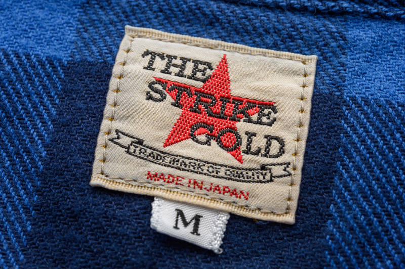The Strike Gold SGS018 Flannel Check Work Shirt - Indigo