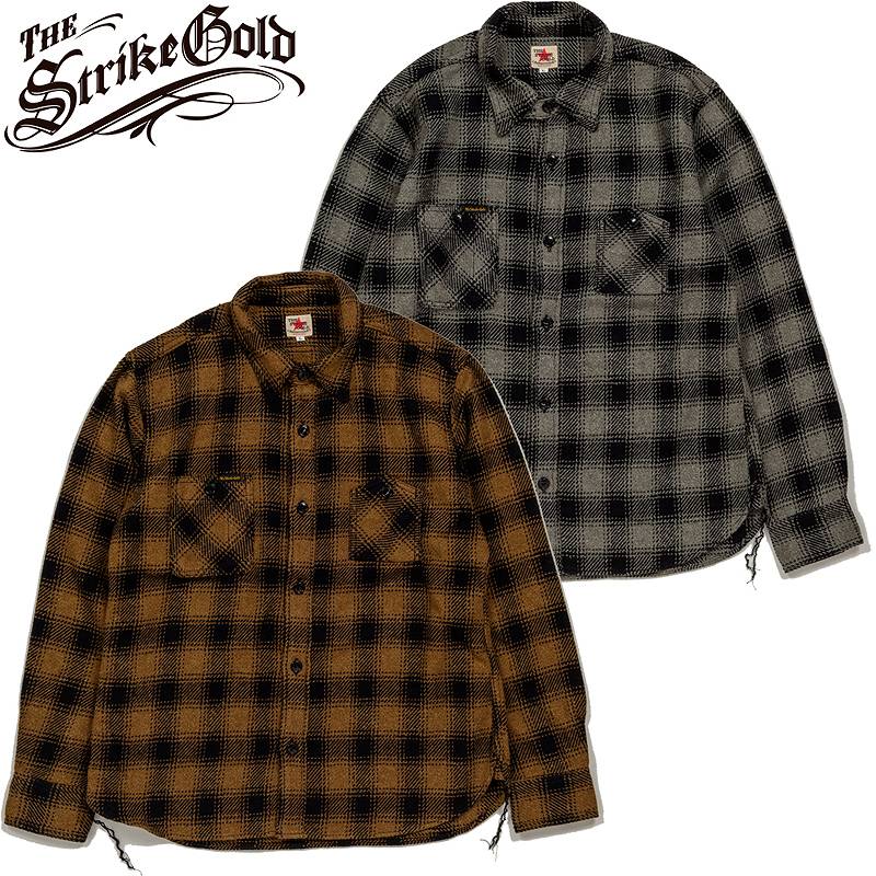 The Strike Gold SGS2203 Recycled Cotton Flannel Mixed Nep Check Work Shirt