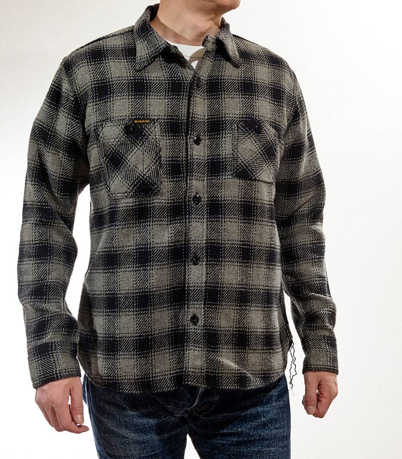 The Strike Gold SGS2203 Recycled Cotton Flannel Mixed Nep Check Work Shirt