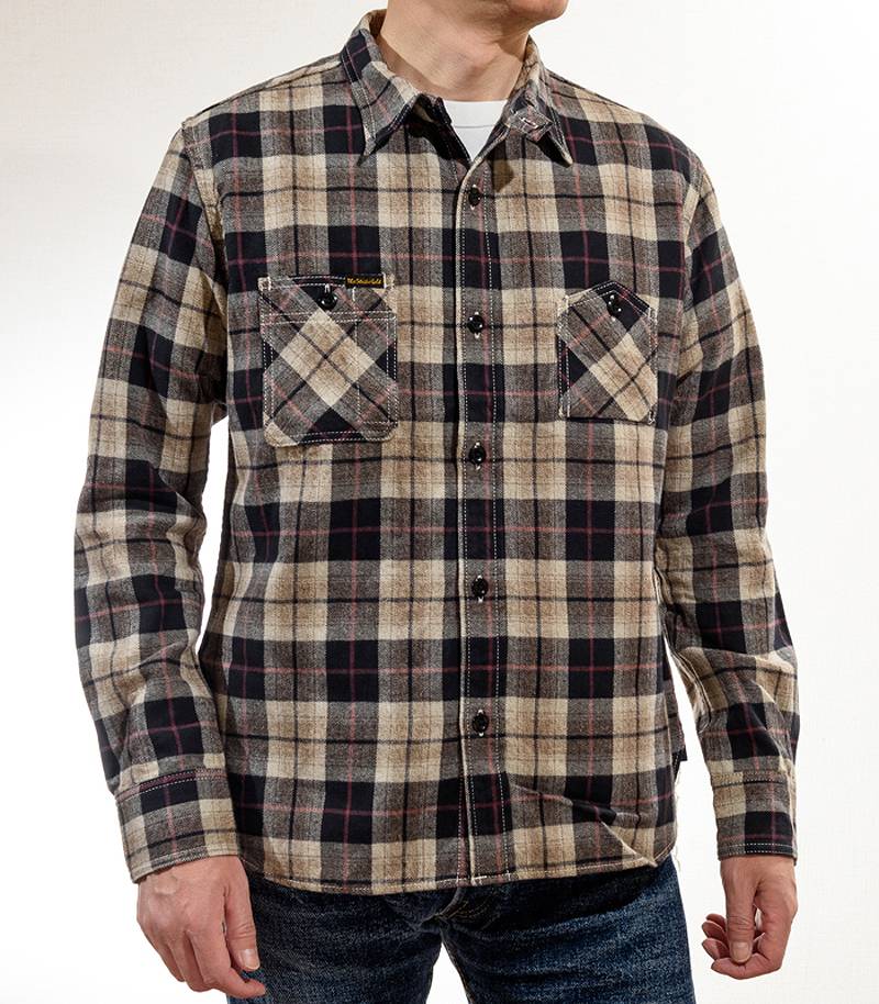 SGS2205 The Strike Gold Brushed Soft Flannel Check Work Shirts