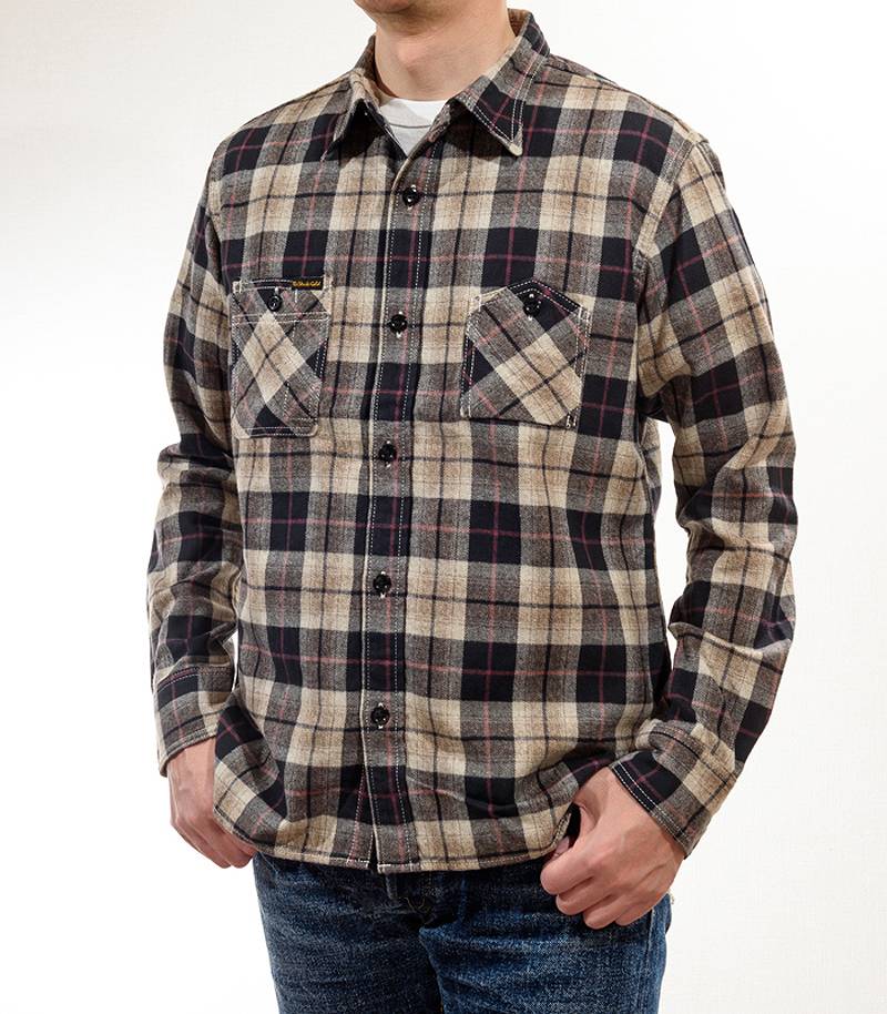 SGS2205 The Strike Gold Brushed Soft Flannel Check Work Shirts
