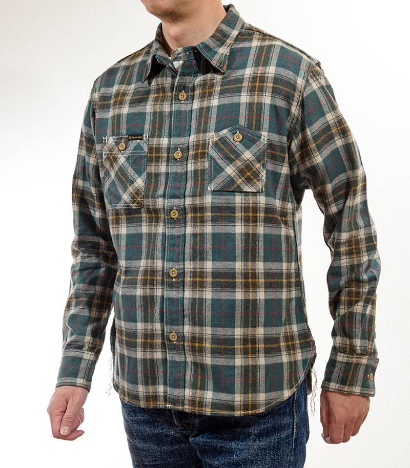 SGS2205 The Strike Gold Brushed Soft Flannel Check Work Shirts