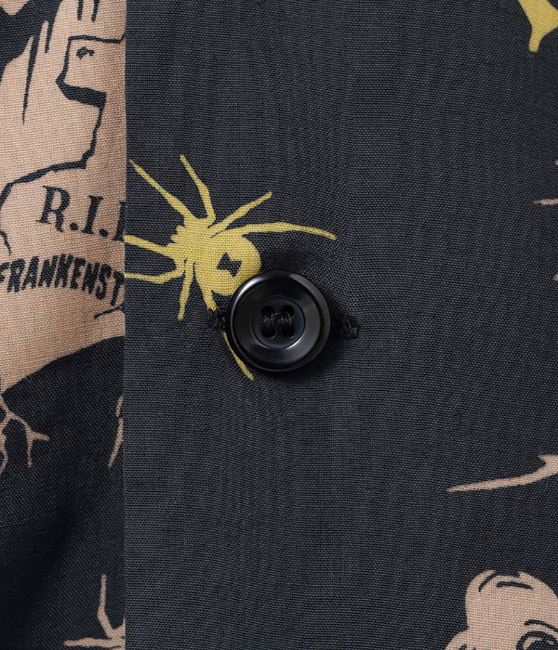 SH38871 / STAR OF HOLLY WOOD HIGH DENSITY RAYON OPEN SHIRT "THE MONSTERS" by VINCE RAY