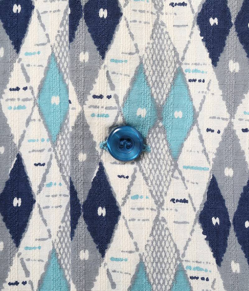 SH39085 / STAR OF HOLLY WOOD DOBBY COTTON OPEN SHIRT “ARGYLE”