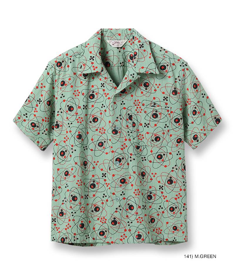 SH39086 / STAR OF HOLLY WOOD DOBBY COTTON OPEN SHIRT "ATOMIC" / DOBBY COTTON OPEN SHIRT
