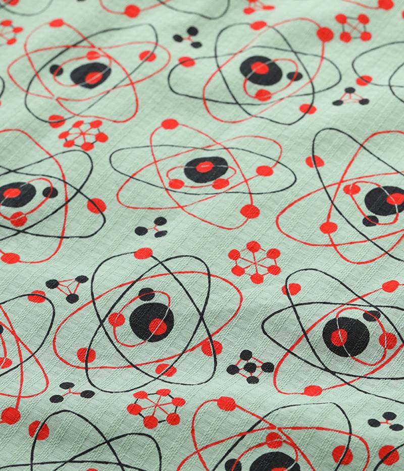SH39086 / STAR OF HOLLY WOOD DOBBY COTTON OPEN SHIRT "ATOMIC" / DOBBY COTTON OPEN SHIRT