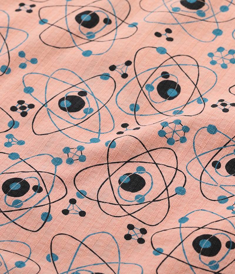 SH39086 / STAR OF HOLLY WOOD DOBBY COTTON OPEN SHIRT "ATOMIC" / DOBBY COTTON OPEN SHIRT