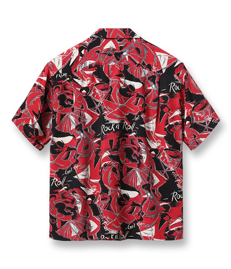 SH39090 / STAR OF HOLLY WOOD HIGH DENSITY RAYON OPEN SHIRT "ROCK 'N' ROLL
