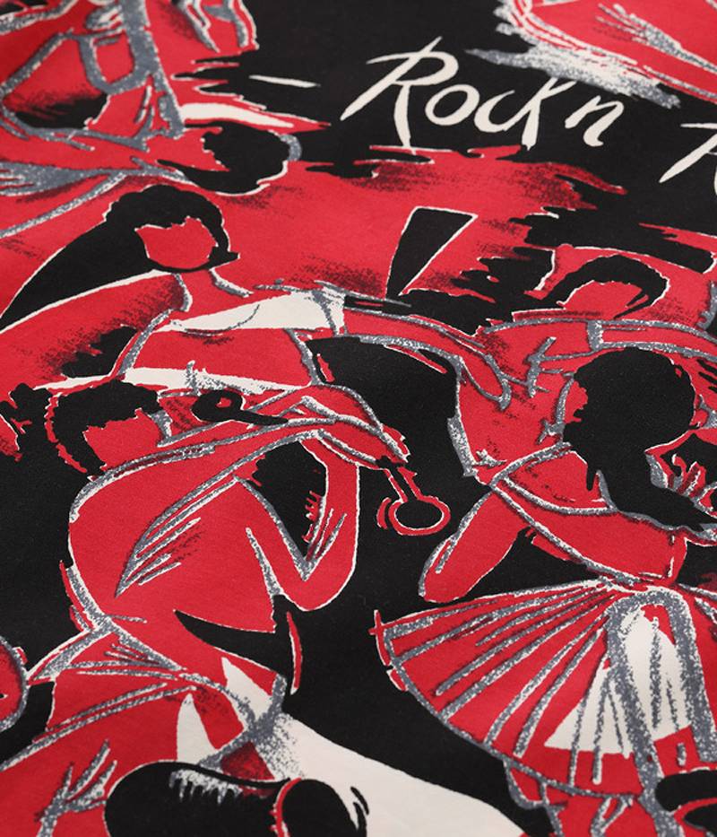 SH39090 / STAR OF HOLLY WOOD HIGH DENSITY RAYON OPEN SHIRT "ROCK 'N' ROLL