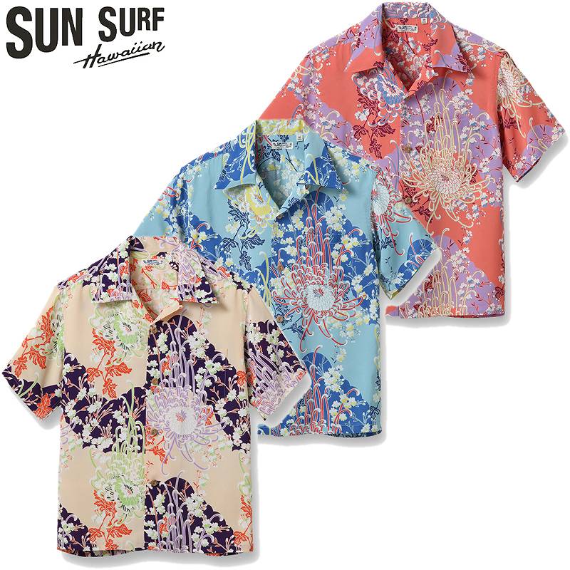 SS38793 / SUNSURF RAYON HAWAIIAN SHIRT "ROYAL FLOWER" (Japanese only)
