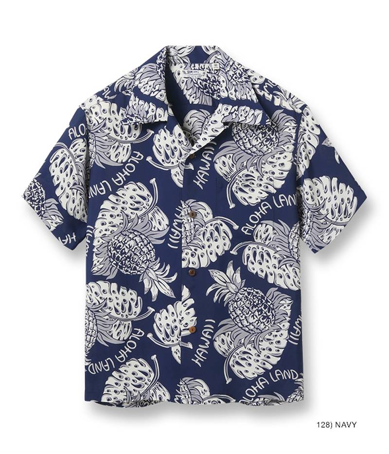 SS39015 / SUNSURF RAYON HAWAIIAN SHIRT "THE PINEAPPLE ISLANDS"