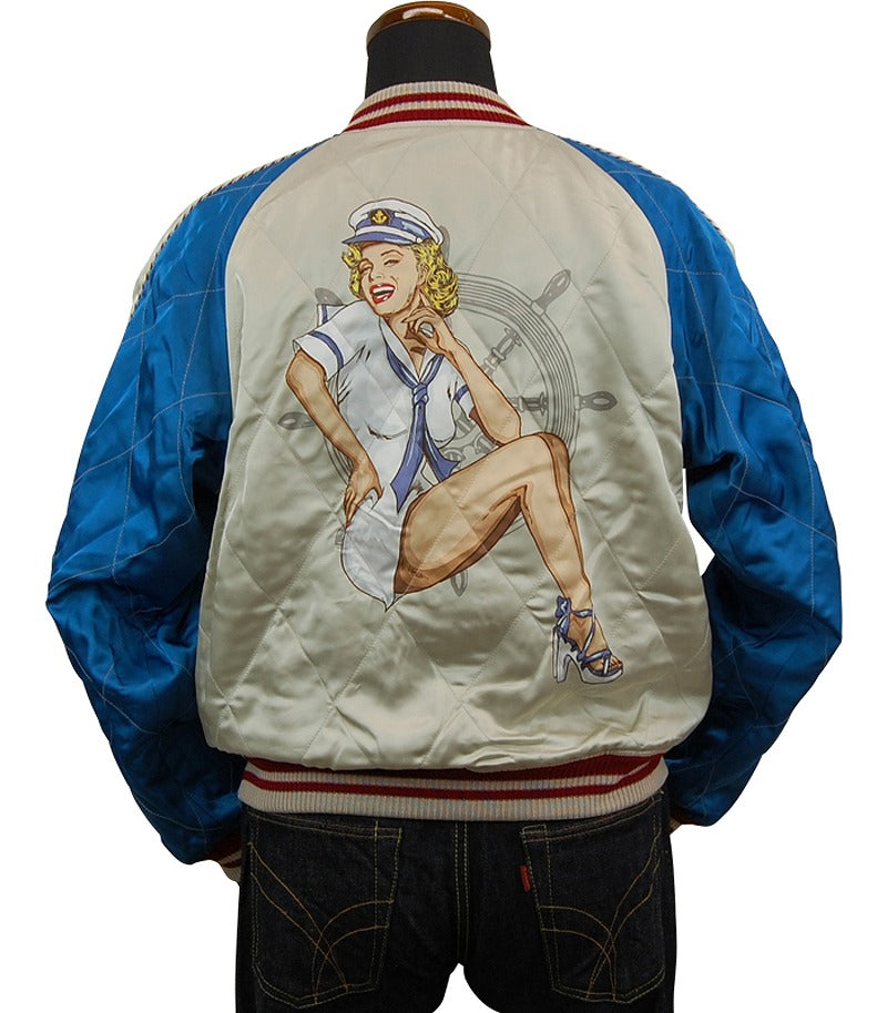 TMJ2201 TOYS McCOY Souvenir "Suka" Jacket Marilyn Monroe "DD-796 USS Benham"
