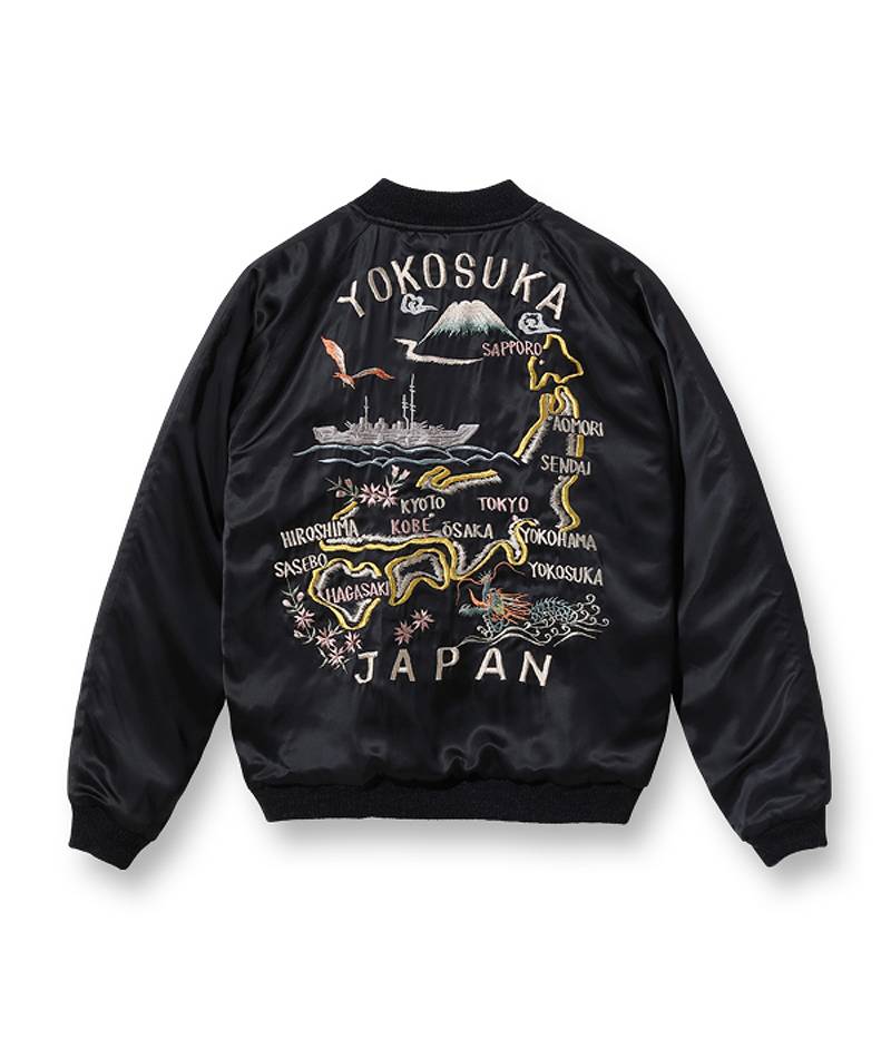 TT15230-128 / TAILOR TOYO Kosho & Co. Mid 1940S Style Wool Gabardine × ACETATE SOUOLDINE × ACETATE SOUOLDINE JACKET SPECIAL EDITION “YOKOSUKA DRAGON” × “JAPAN MAP”