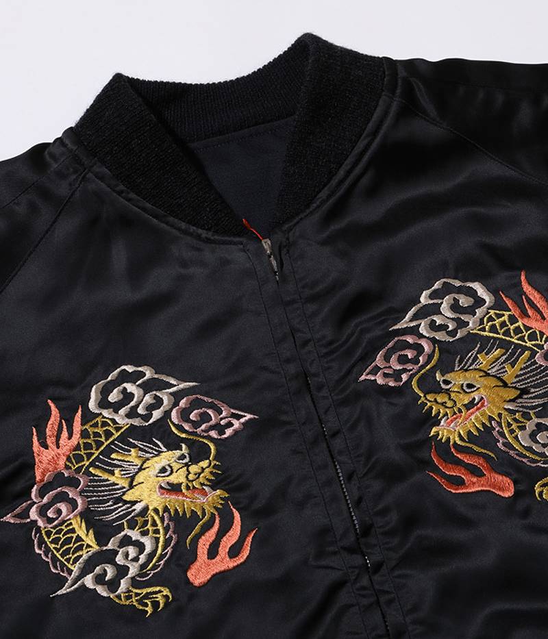TT15230-128 / TAILOR TOYO Kosho & Co. Mid 1940S Style Wool Gabardine × ACETATE SOUOLDINE × ACETATE SOUOLDINE JACKET SPECIAL EDITION “YOKOSUKA DRAGON” × “JAPAN MAP”