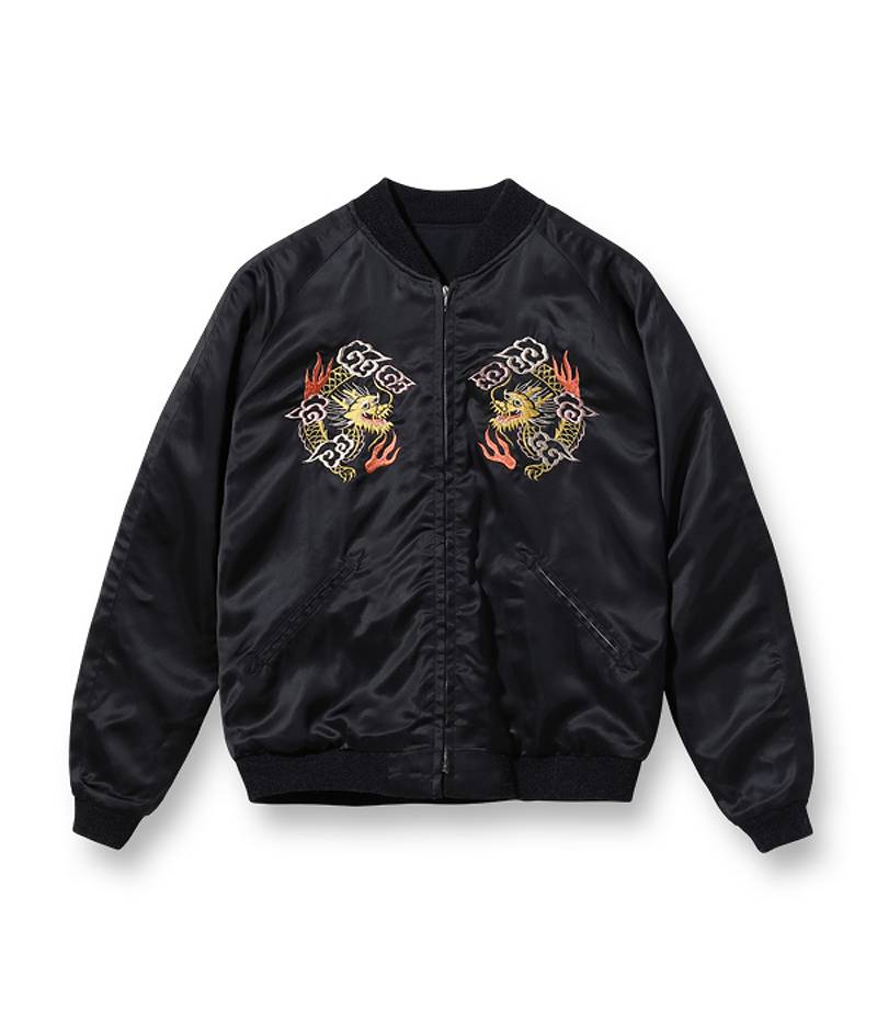 TT15230-128 / TAILOR TOYO Kosho & Co. Mid 1940S Style Wool Gabardine × ACETATE SOUOLDINE × ACETATE SOUOLDINE JACKET SPECIAL EDITION “YOKOSUKA DRAGON” × “JAPAN MAP”