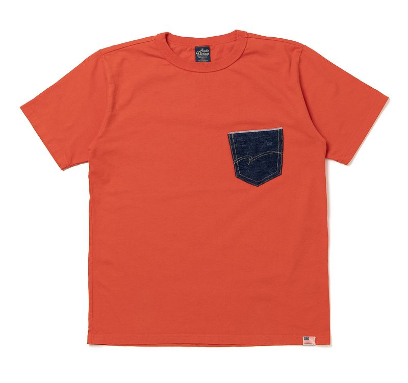 8135B / STUDIO D'ARTISAN U.S.A. Cotton Denim Pocket T-Shirt