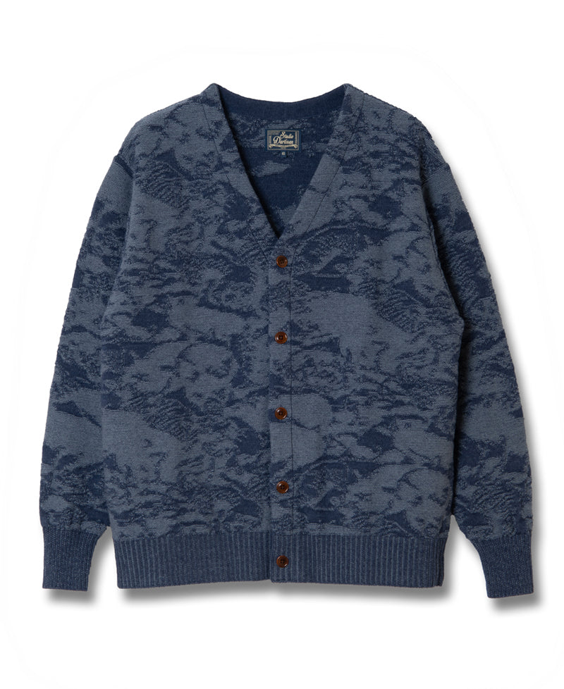 8184 / STUDIO D'ARTISAN Pig Camouflage Knit Cardigan