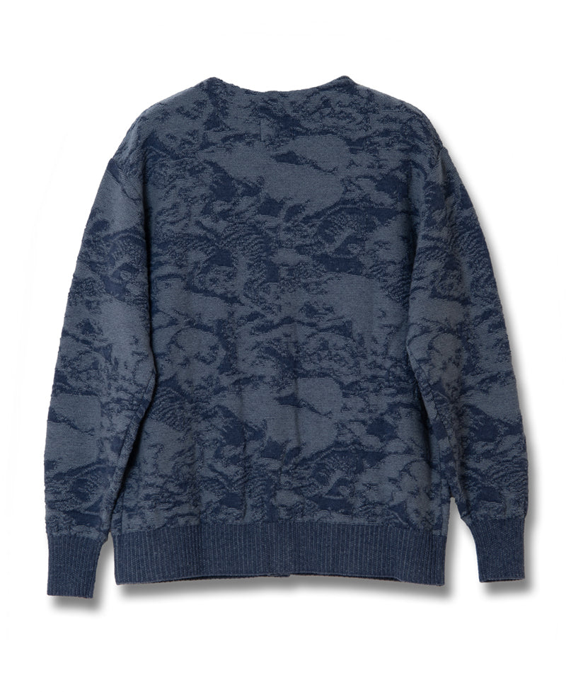 8184 / STUDIO D'ARTISAN Pig Camouflage Knit Cardigan