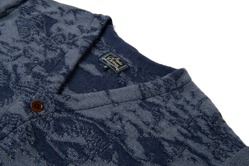 8184 / STUDIO D'ARTISAN Pig Camouflage Knit Cardigan