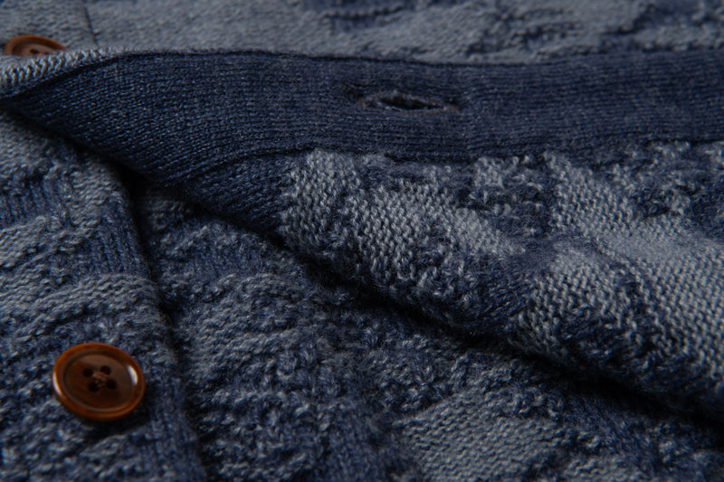8184 / STUDIO D'ARTISAN Pig Camouflage Knit Cardigan