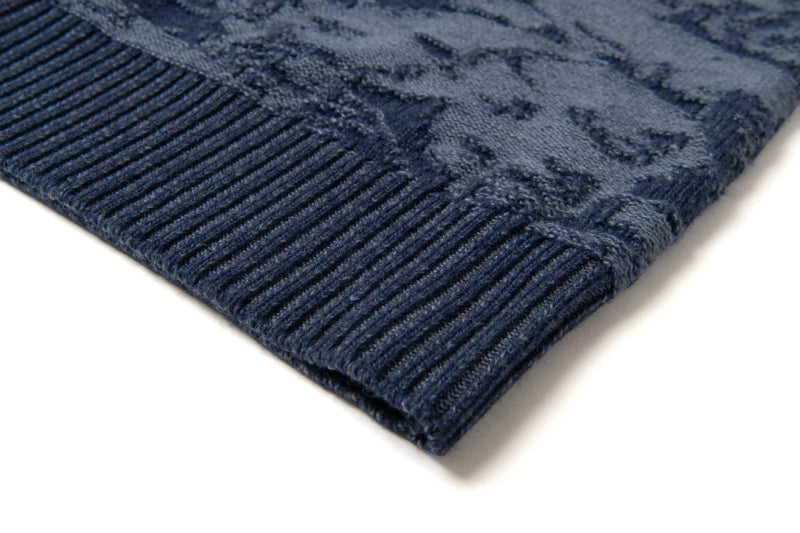 8184 / STUDIO D'ARTISAN Pig Camouflage Knit Cardigan