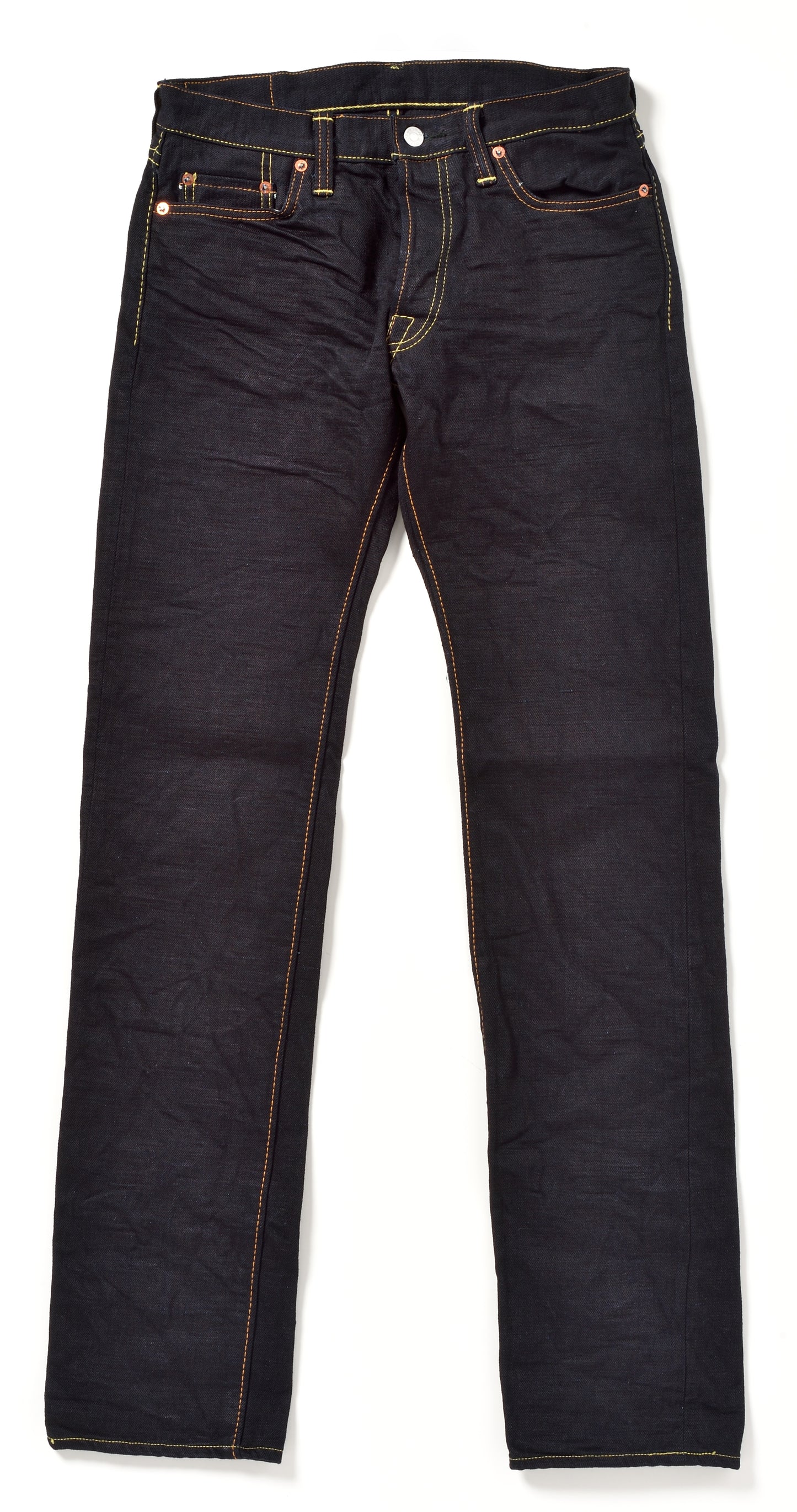 The Strike Gold SG5005ID Classic Double-Indigo Series 15oz Slub Selvedge Jeans - Stylish Straight