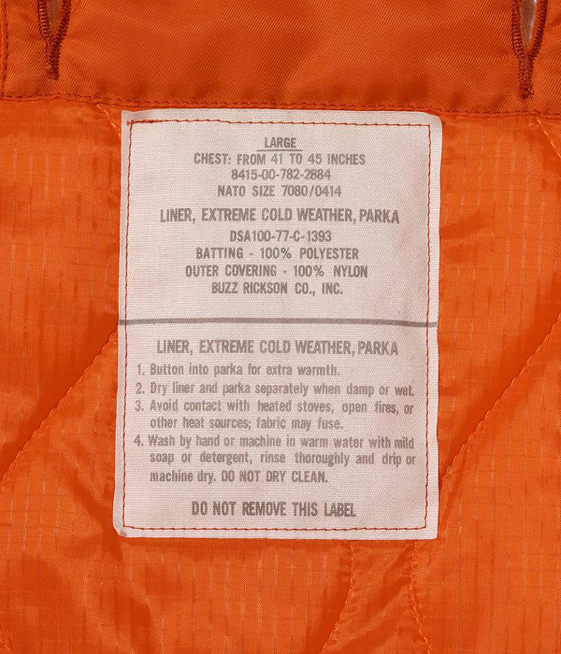 BR15335 / BUZZ RICKSON'S LINER, EXTREME COLD WEATHER, PARKA 