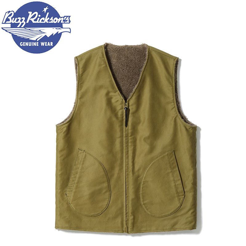 BR15582 / BUZZ RICKSON'S VEST, DECK (REVERSIBLE) DEMOTEX-ED