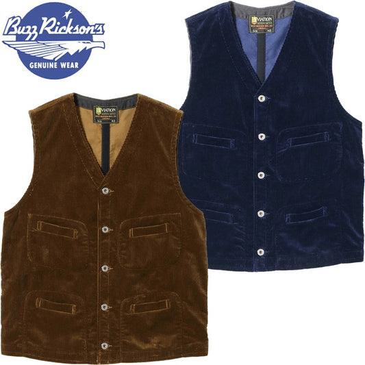 BR15591 / BUZZ RICKSON'S AVIATION ASSOCIATES CORDUROY VEST