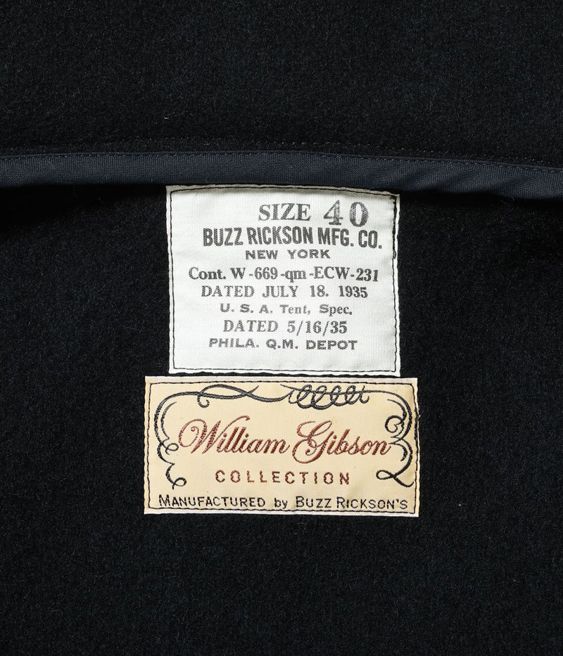 BR15776 / BUZZ RICKSON'S WILLIAM GIBSON COLLECTION JACKET, WOOL, BLACK “CCC”