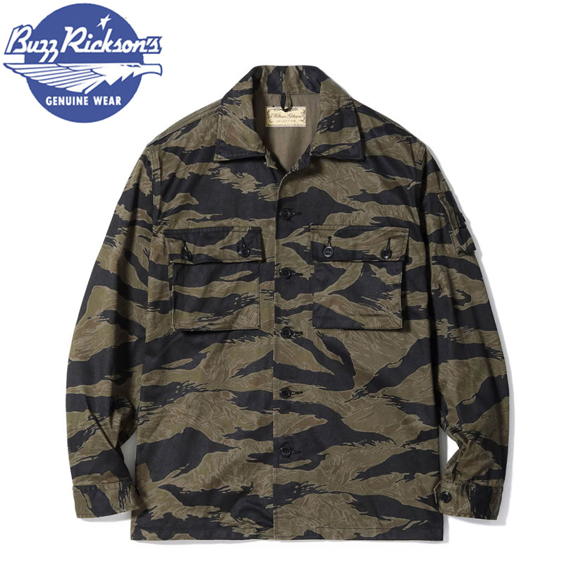 BR15778 / BUZZ RICKSON'S WILLIAM GIBSON COLLECTION BLACK TIGER PATTERN JACKET OVER DYE