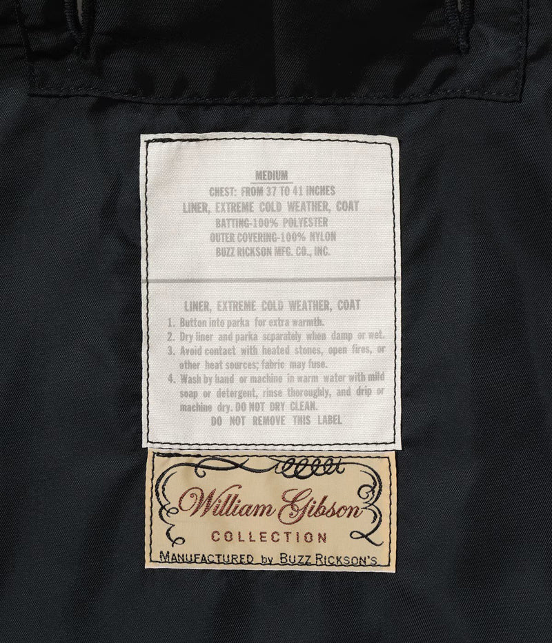 BR16031 /BUZZ RICKSON'S WILLIAM GIBSON COLLECTION Type BLACK M-65 LINER